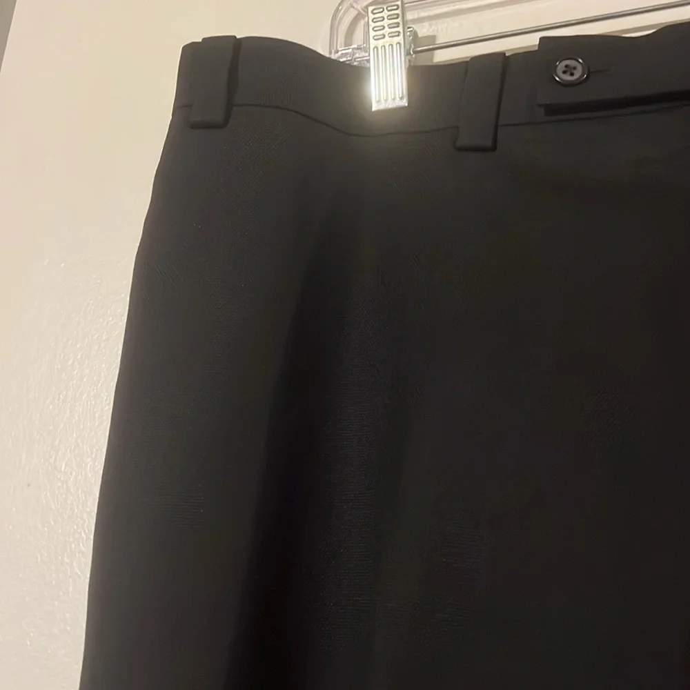 Calvin Klein mens black flat front trousers